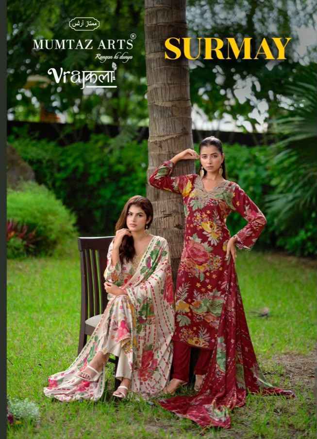 Mumtaz Arts Surmay Viscose Pashmina Dress Material 4 pcs Catalogue