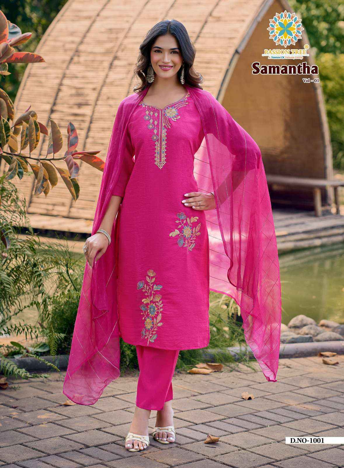 Passion Tree Samantha Vol 1 Roman Silk Kurti Combo 6 pcs Catalogue