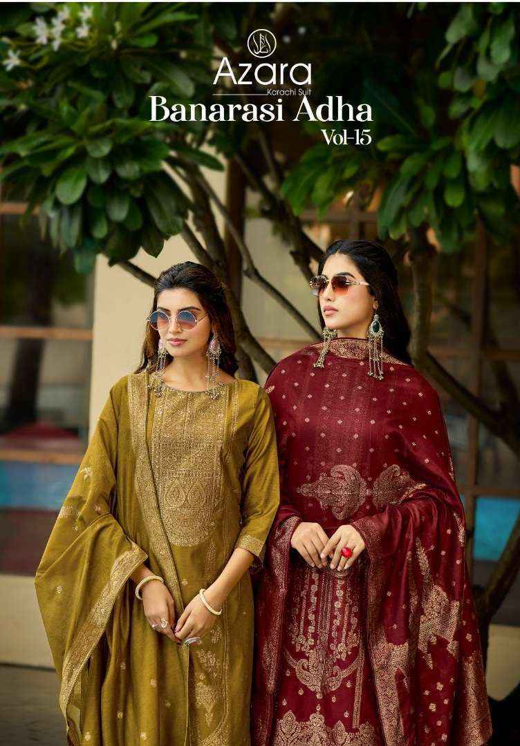Radhika Fashion Azara Banarashi Adah Vol 15 Cotton Dress Material 6 pcs Catalogue