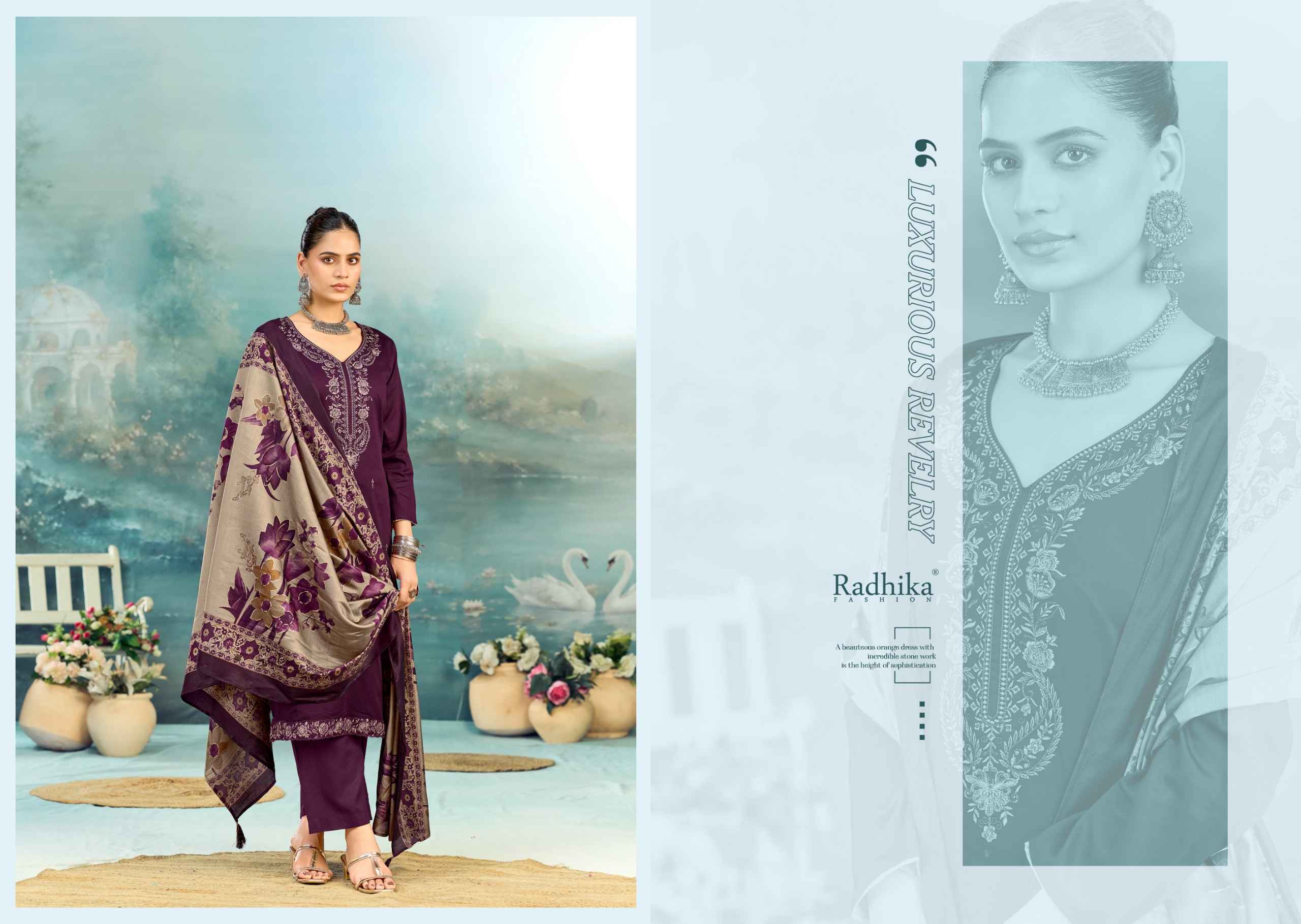 Radhika Fashion Azara Shafinaz Vol 3 Zam Cotton Dress Material 6 pcs Catalogue
