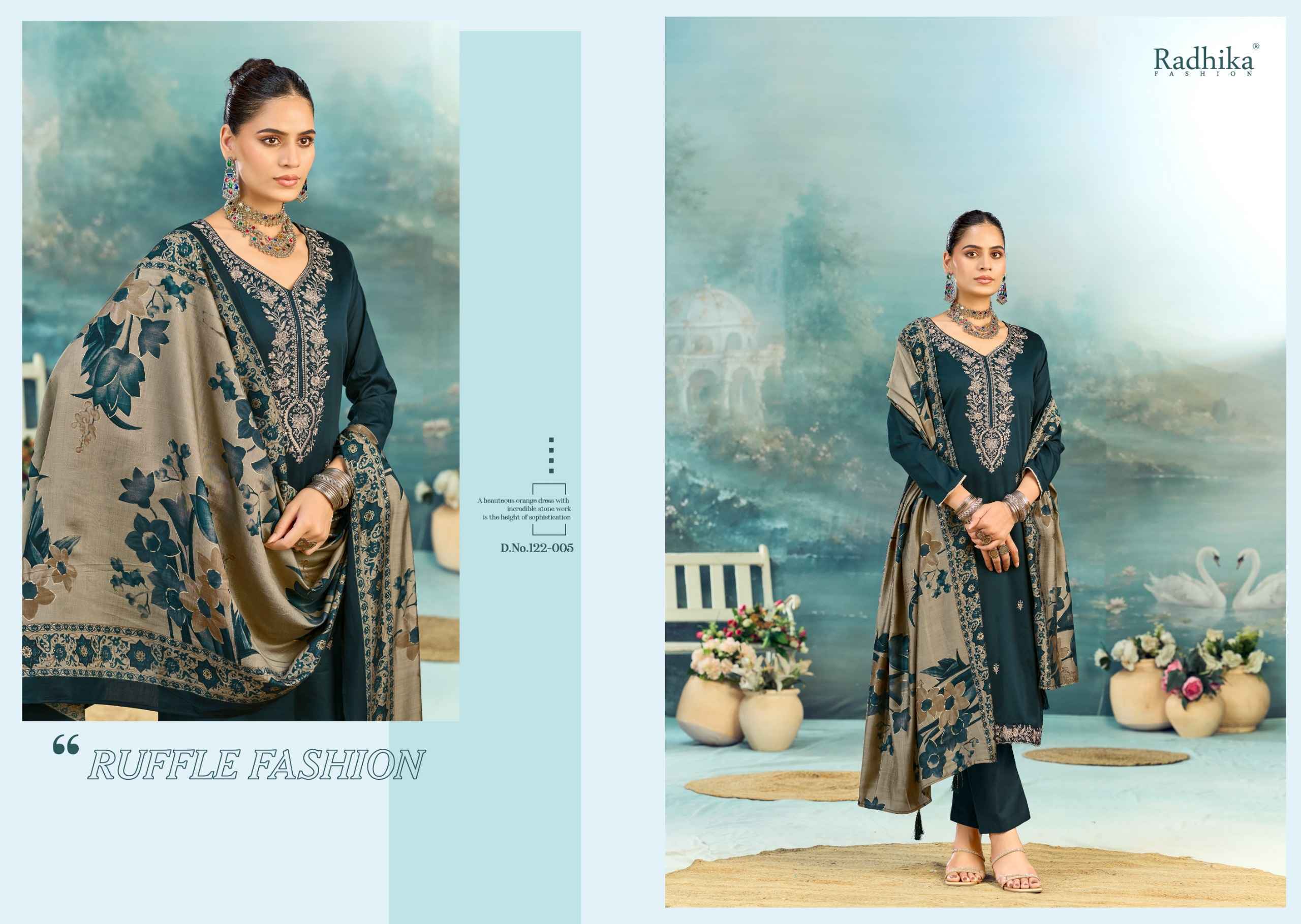 Radhika Fashion Azara Shafinaz Vol 3 Zam Cotton Dress Material 6 pcs Catalogue