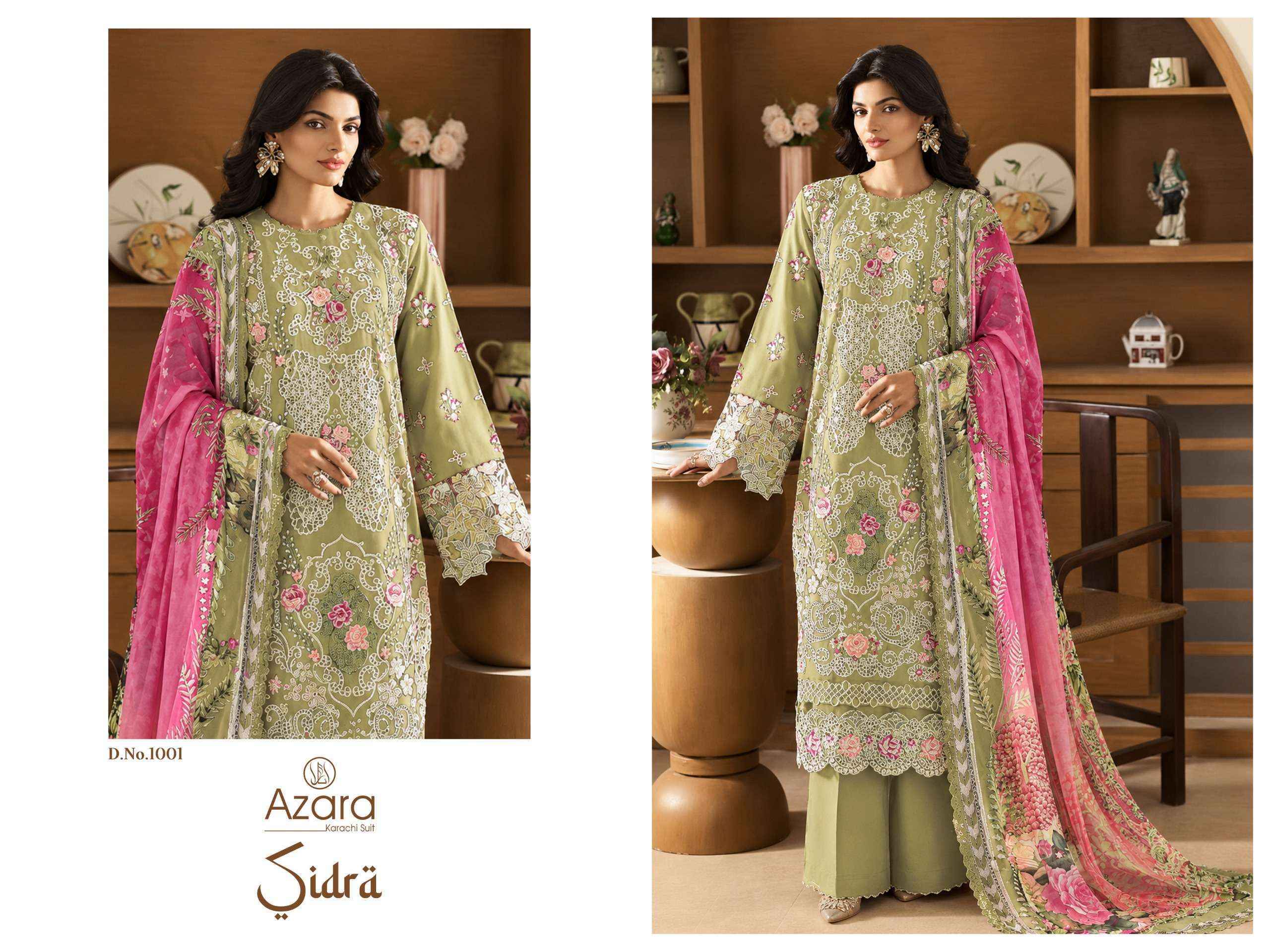 Radhika Fashion Azara Sidra Cotton Dress Material 8 pcs Catalogue