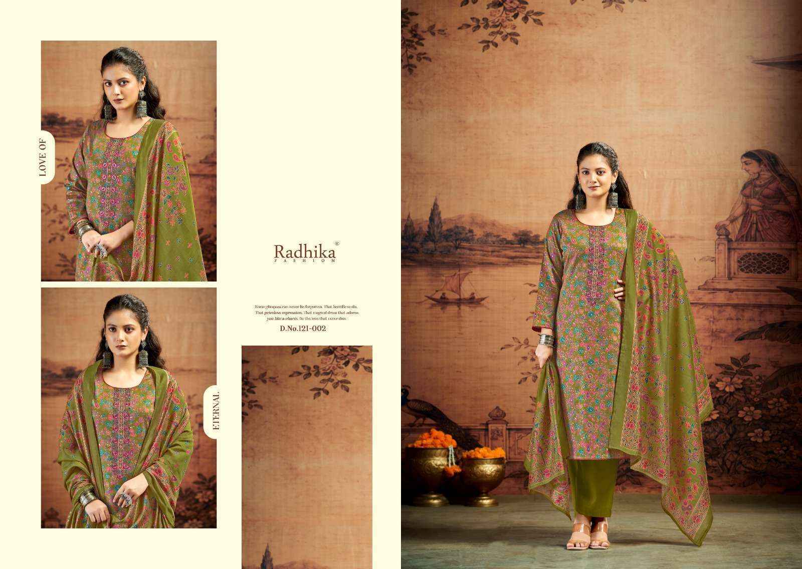 Radhika Fashion Kalki Advance Vol 5 Jam Satin Dress Material 6 pcs Catalogue