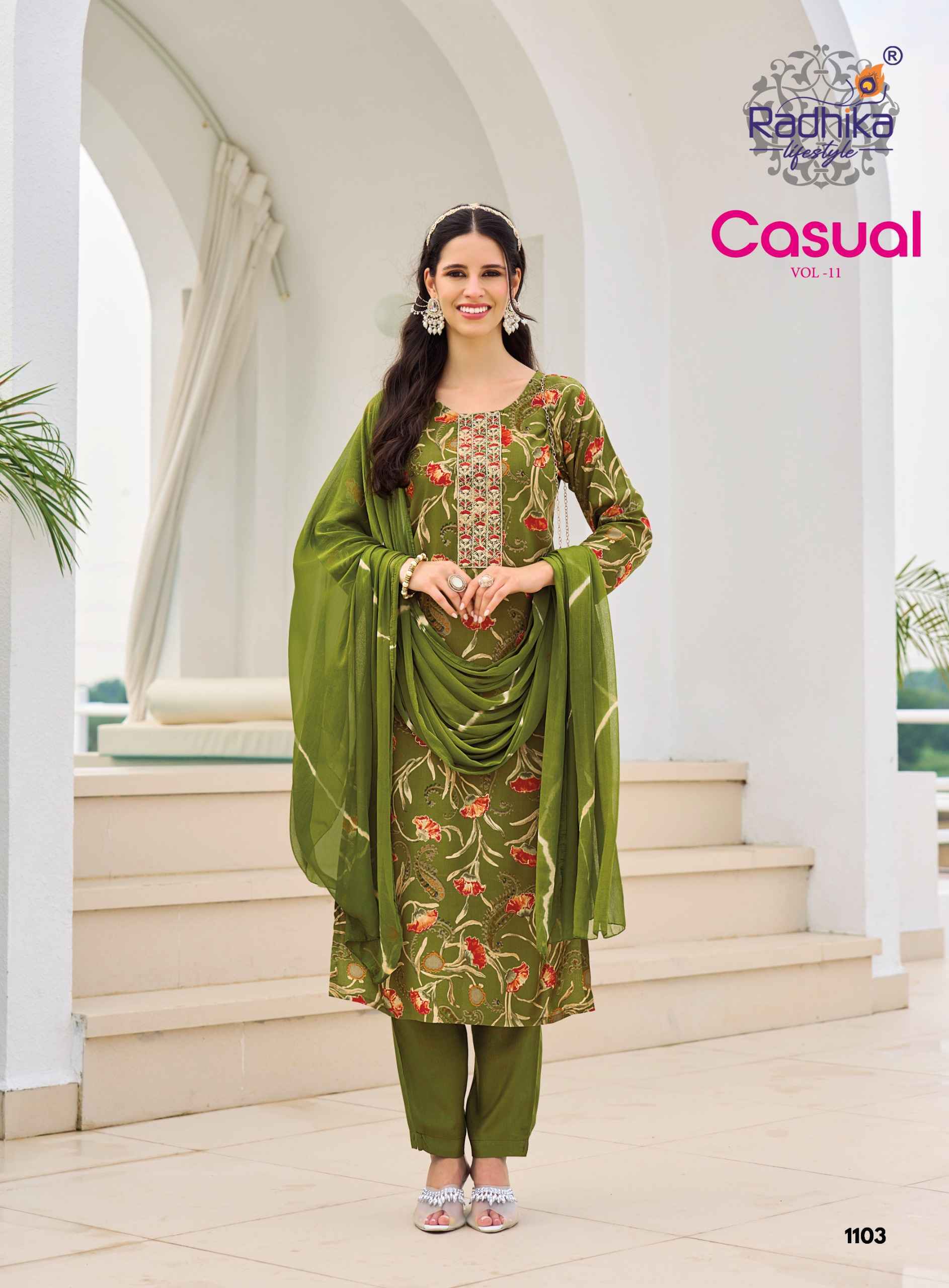 Radhika Lifestyle Casual Vol 11 Reyon Kurti Combo 6 pcs Catalogue