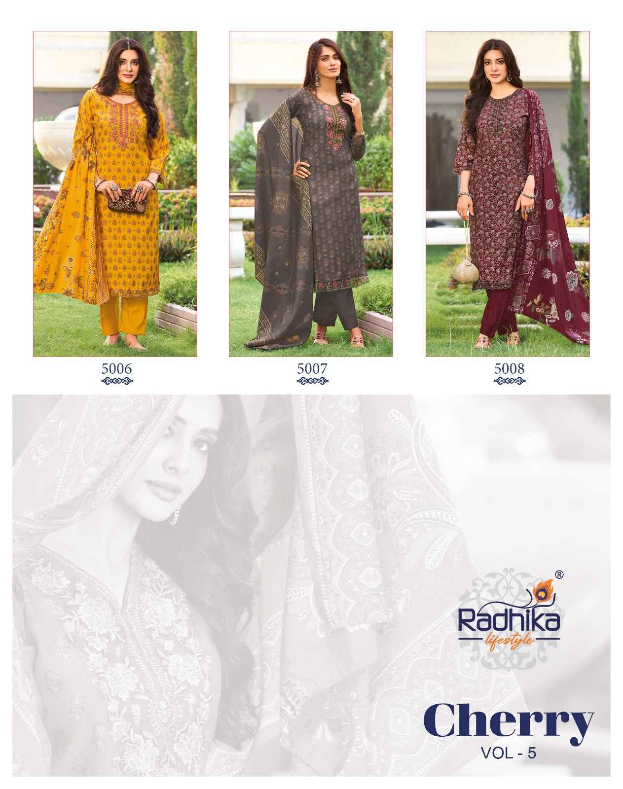 Radhika Lifestyle Cherry Vol 5 Modal Kurti Combo 8 pcs Catalogue