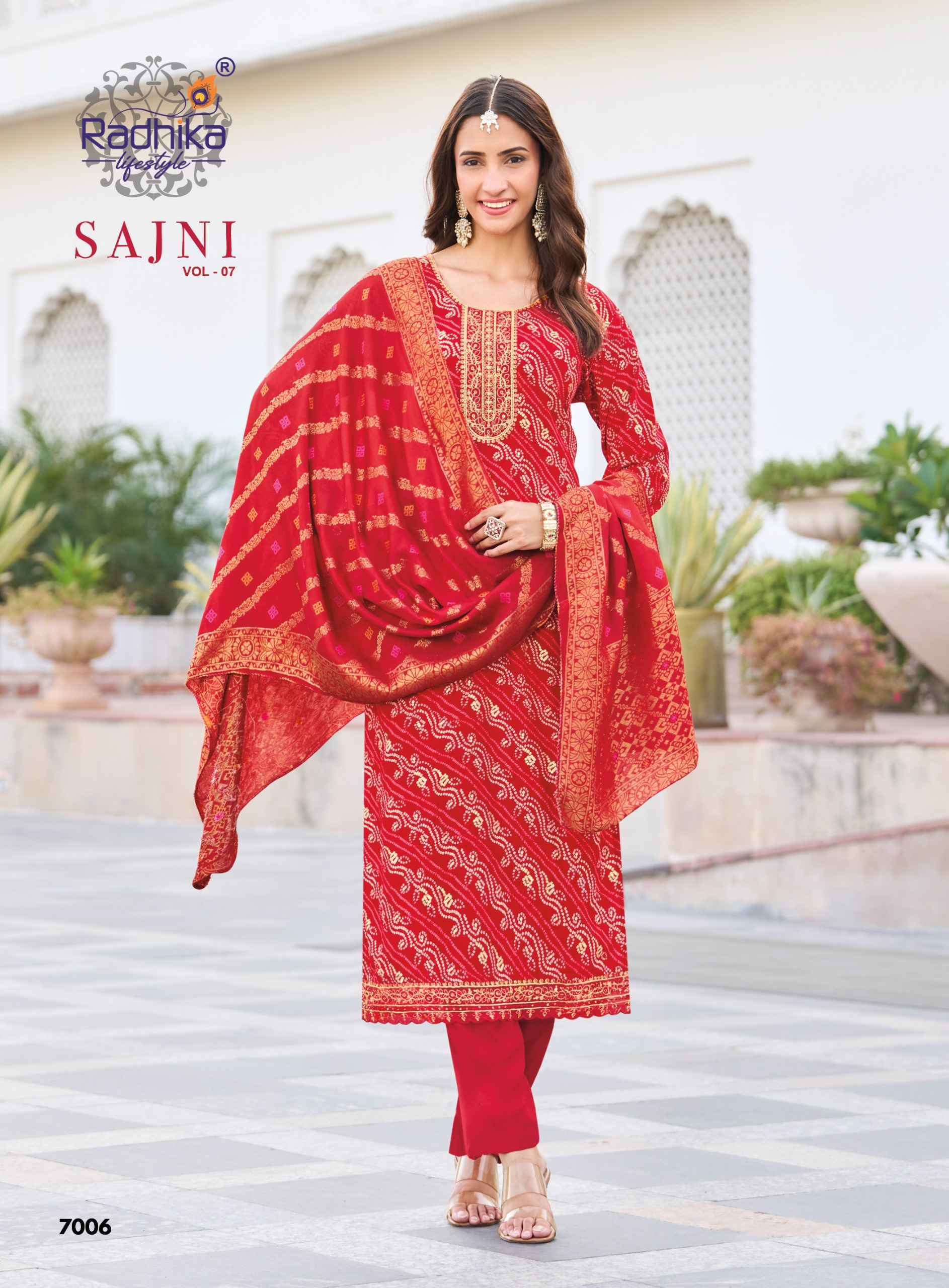 Radhika Lifestyle Sajni Vol 7 Rayon Kurti Comb 8 pcs Catalogue