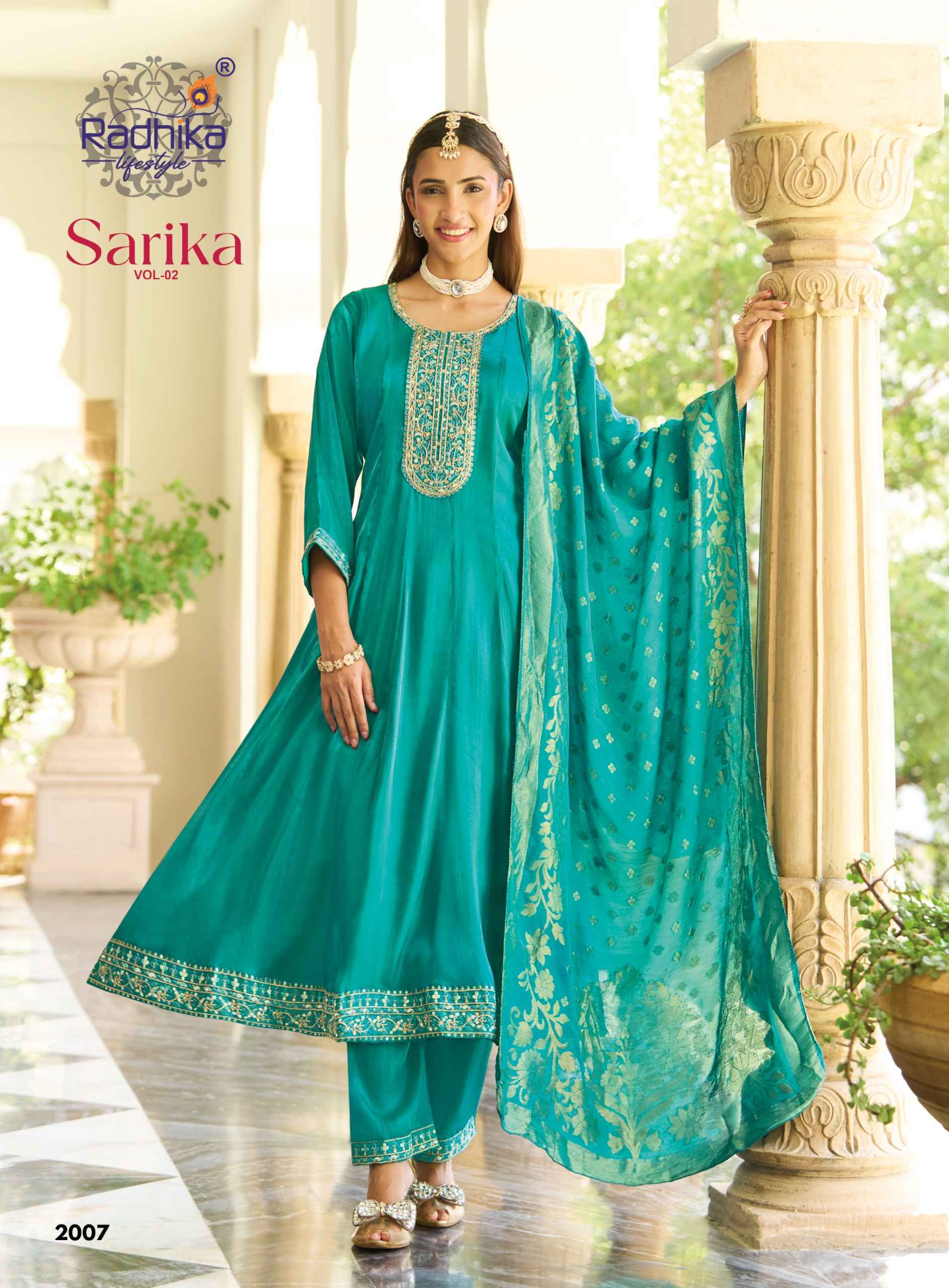 Radhika Lifestyle Sarika Vol 2 Roman Silk Kurti Comb 7 pcs Catalogue