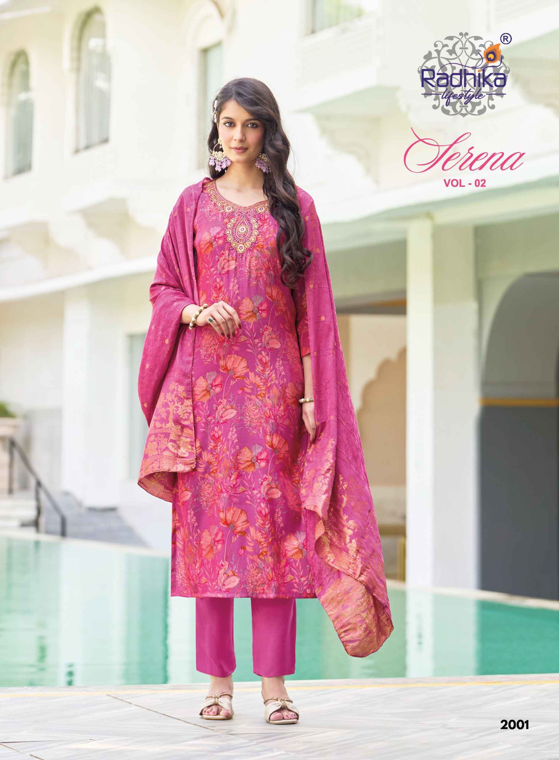 Radhika Lifestyle Serena Vol 2 Roman Glass Kurti Combo 6 pcs Catalogue