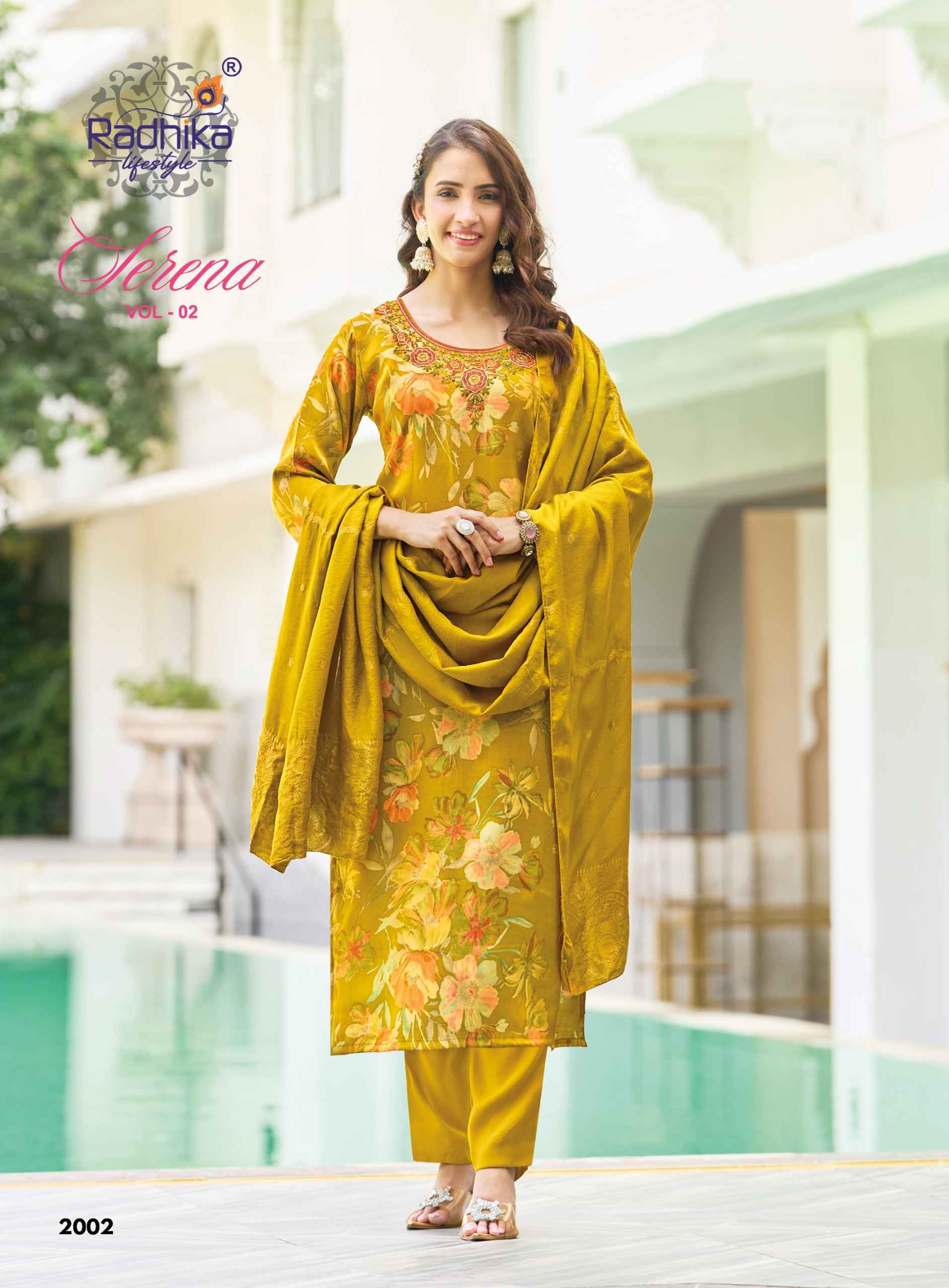 Radhika Lifestyle Serena Vol 2 Roman Glass Kurti Combo 6 pcs Catalogue