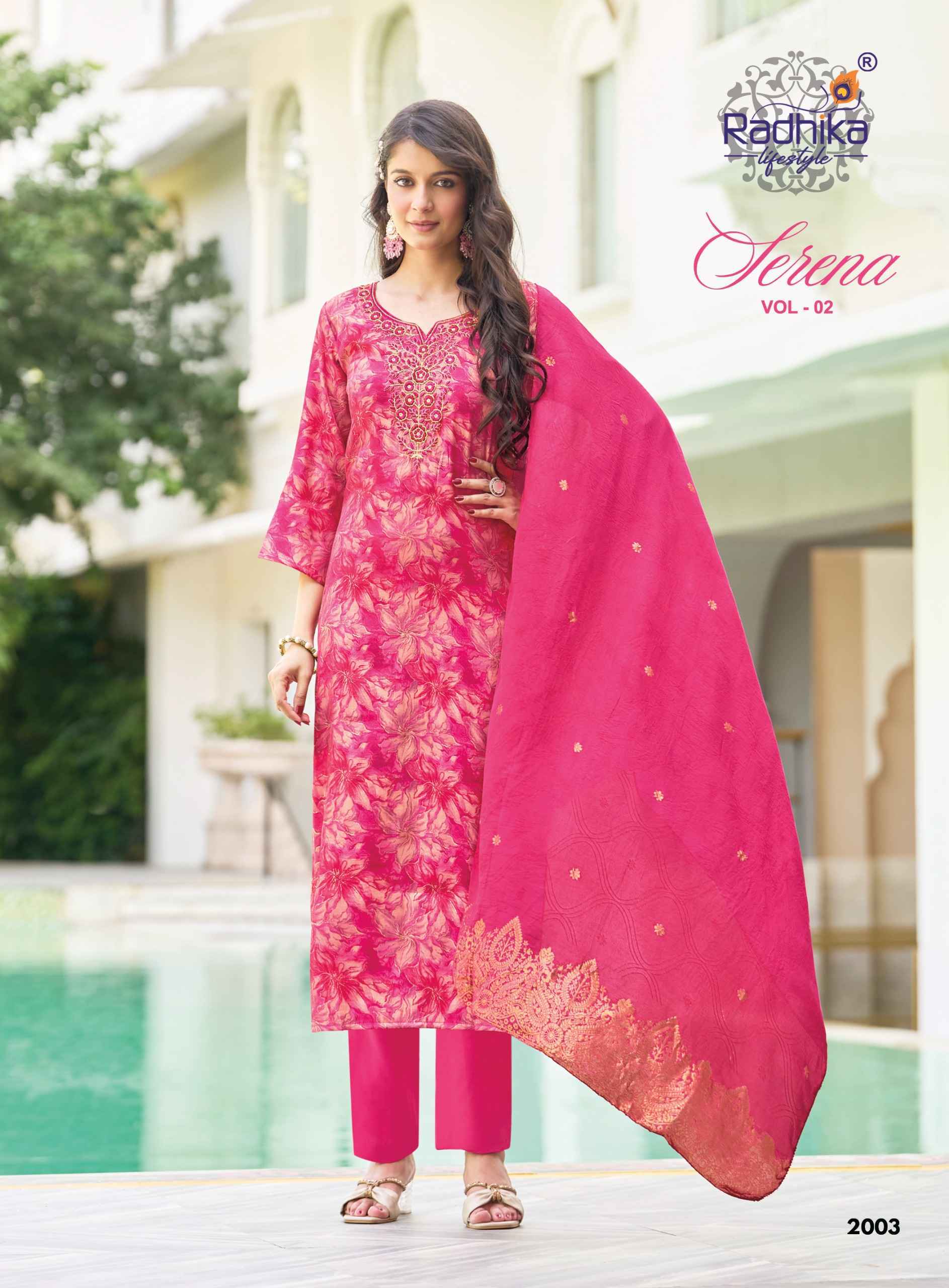 Radhika Lifestyle Serena Vol 2 Roman Glass Kurti Combo 6 pcs Catalogue