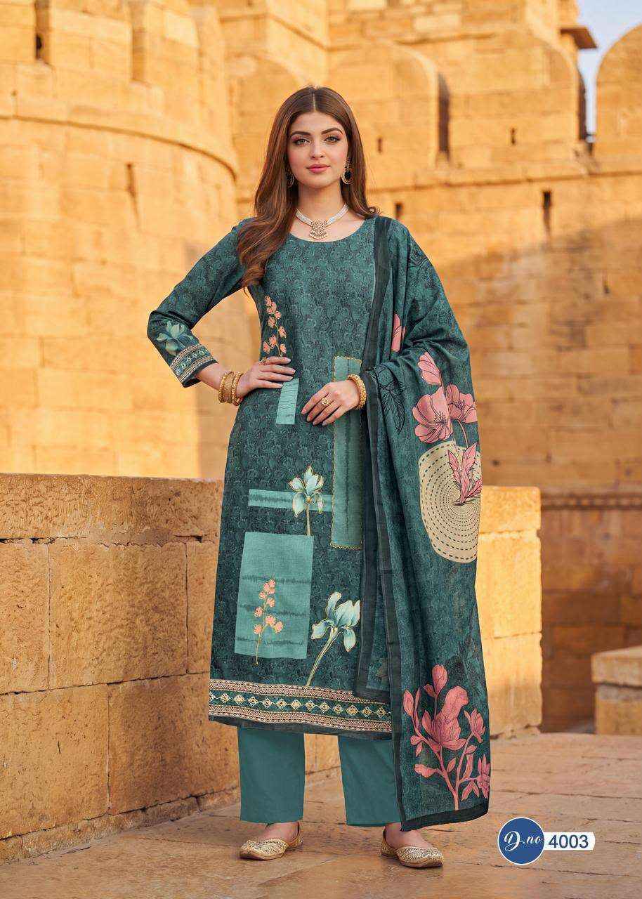 Rahi Fab Rising Gold Vol 4 Cotton Dress Material 8 pcs Catalogue