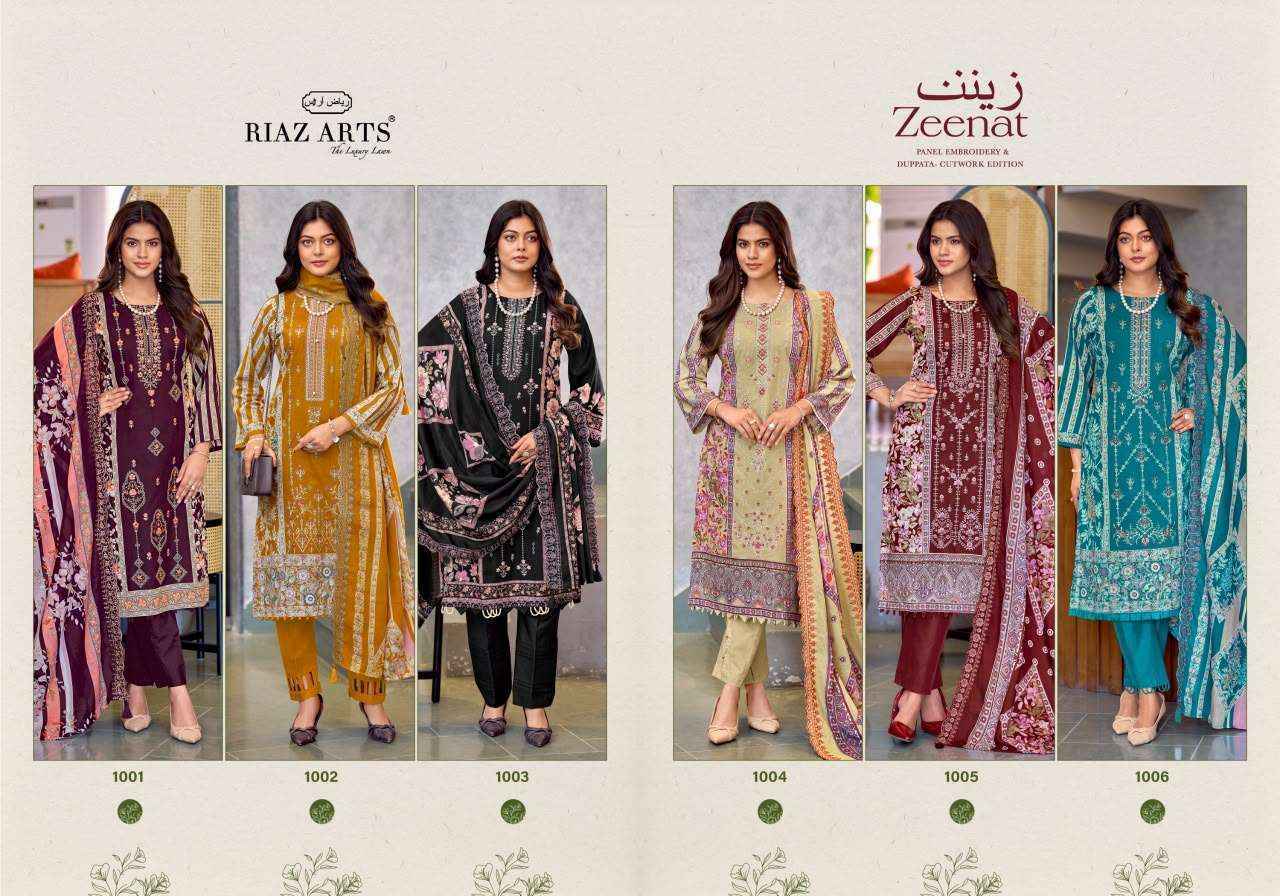 Riaz Arts Zeenat Lawn Cotton Dress Material 6 pcs Catalogue