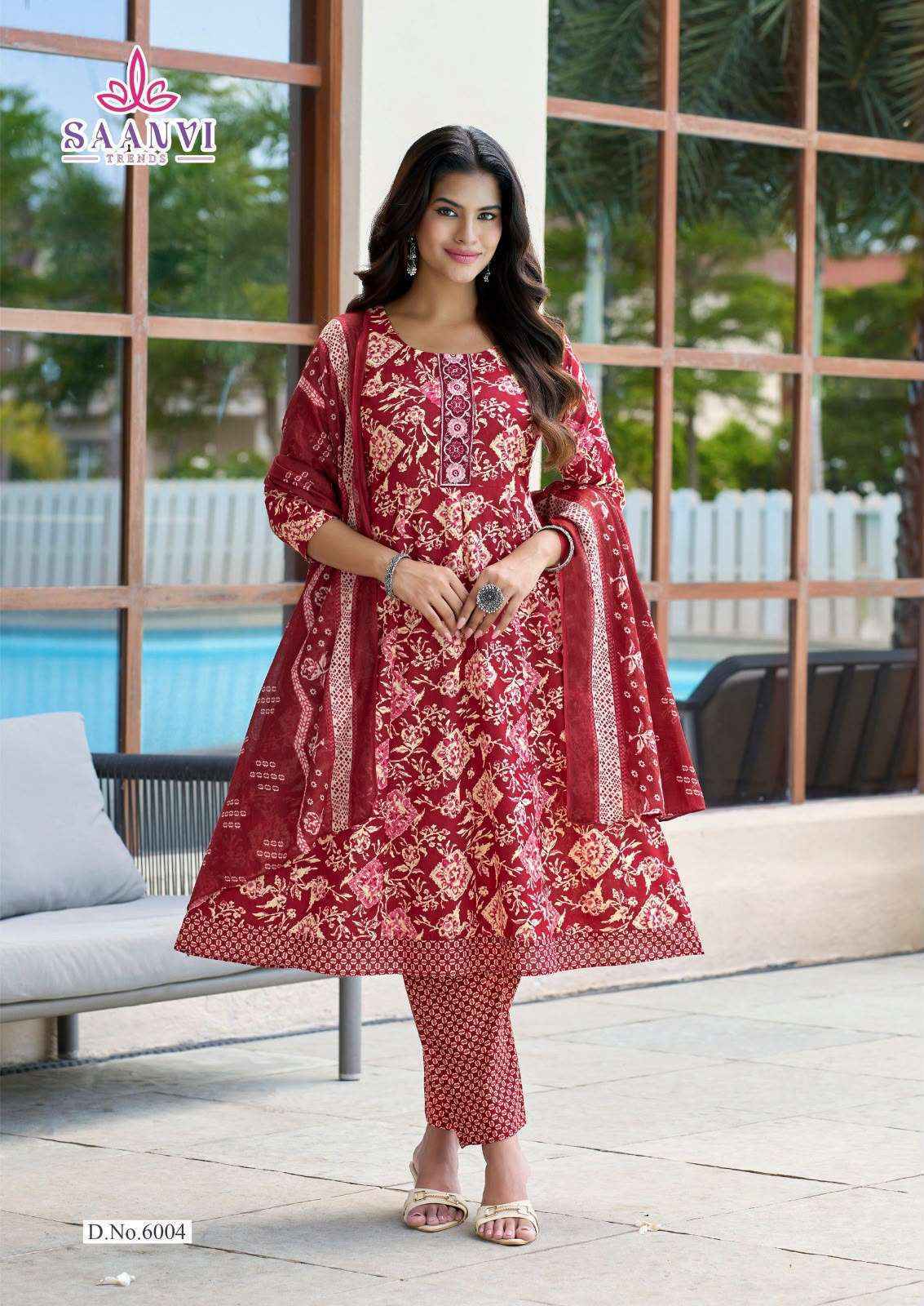 Saanvi Trends Rashmika Vol 6 Readymade Cotton Dress 8 pcs Catalogue