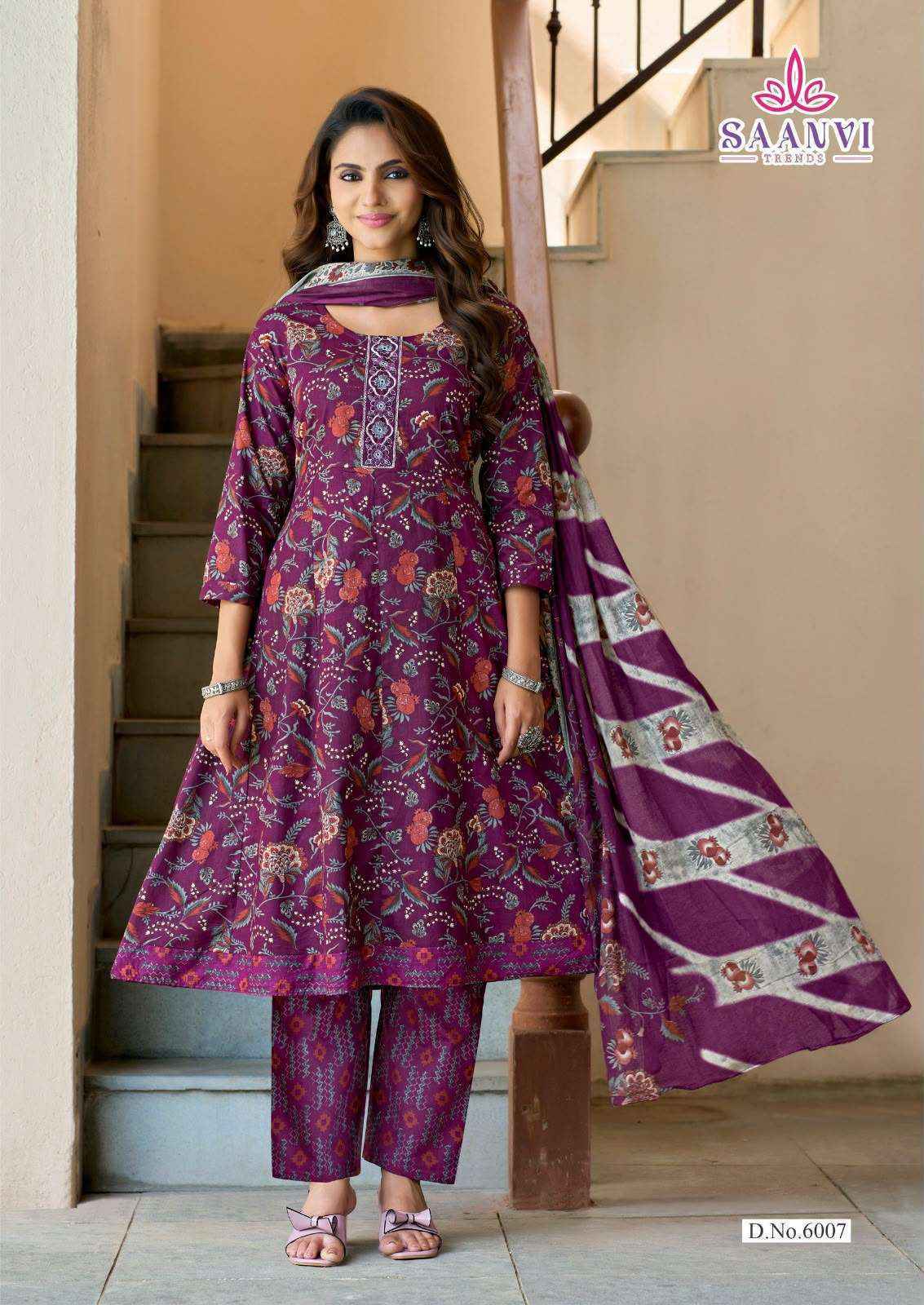 Saanvi Trends Rashmika Vol 6 Readymade Cotton Dress 8 pcs Catalogue