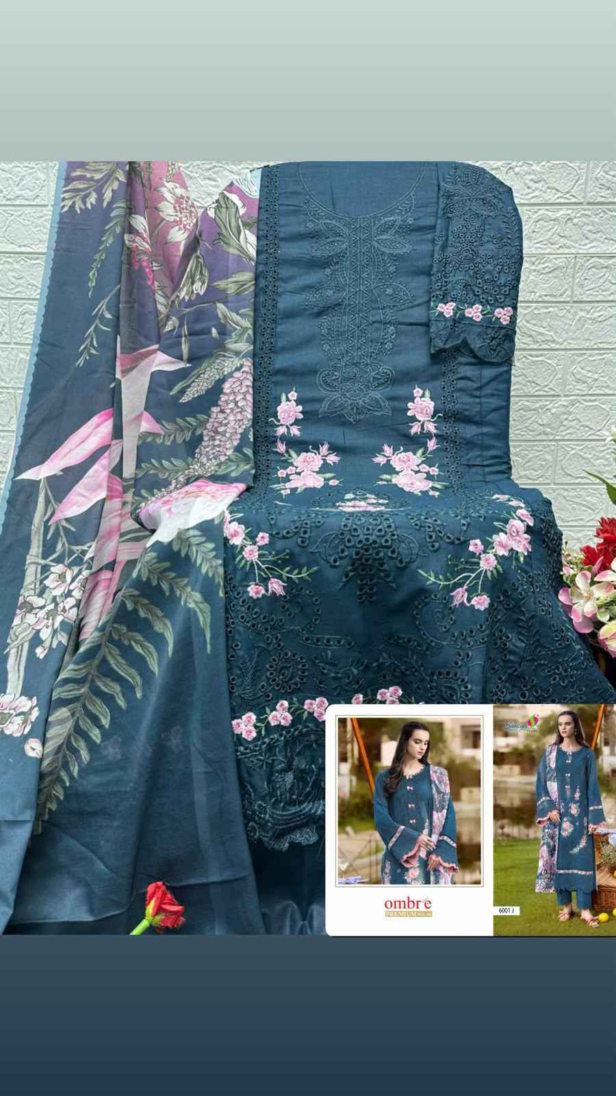 Saniya Trendz Ombre Vol 6 Cotton Dress Material 4 pcs Catalogue