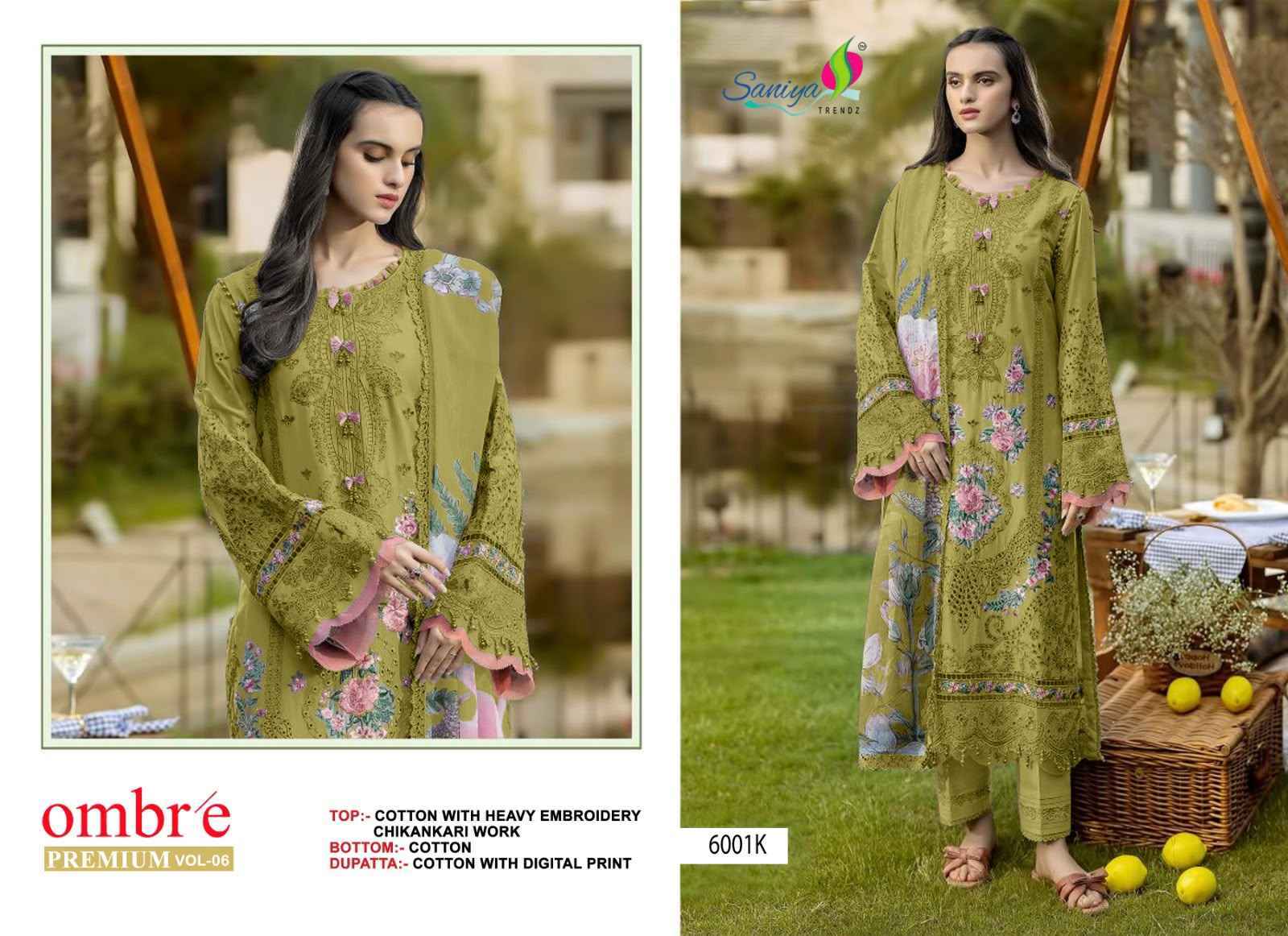 Saniya Trendz Ombre Vol 6 Cotton Dress Material 4 pcs Catalogue