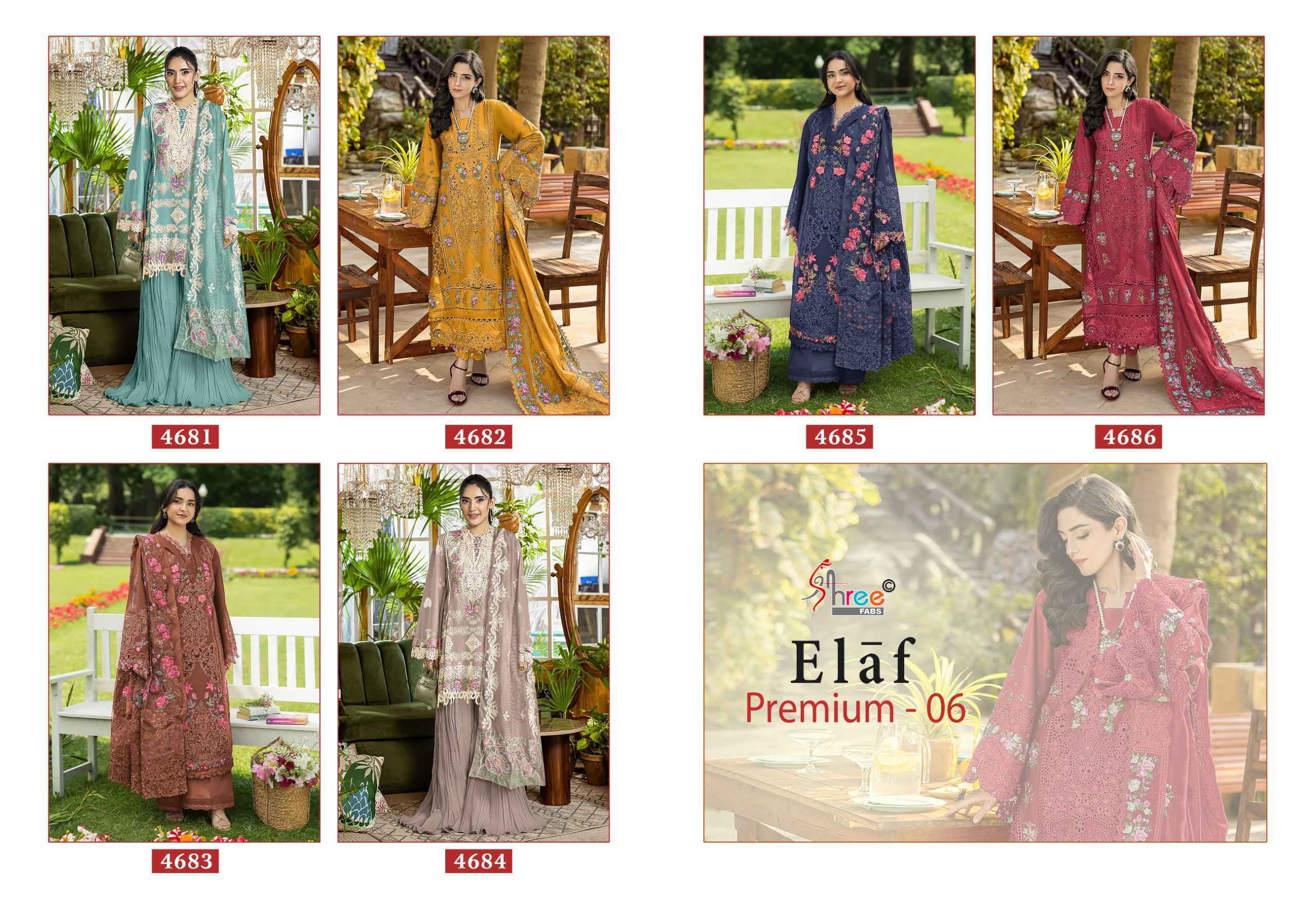 Shree Fabs Elaf Premium Vol 6 Cotton Dress Material 6 pcs Catalogue
