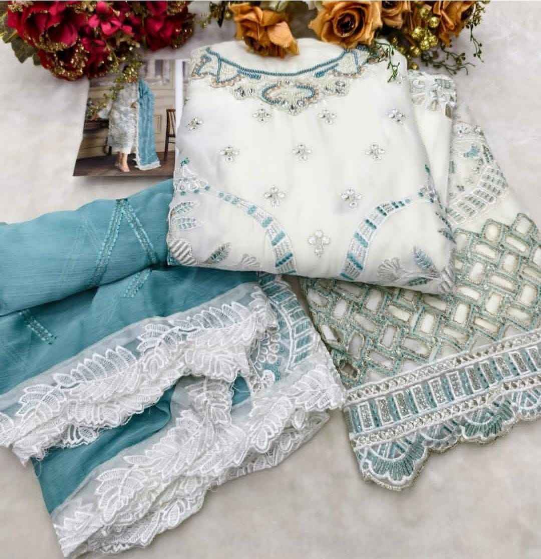 Shree Fabs SF 5554 Chiffon Dress Material 4 pcs Catalogue