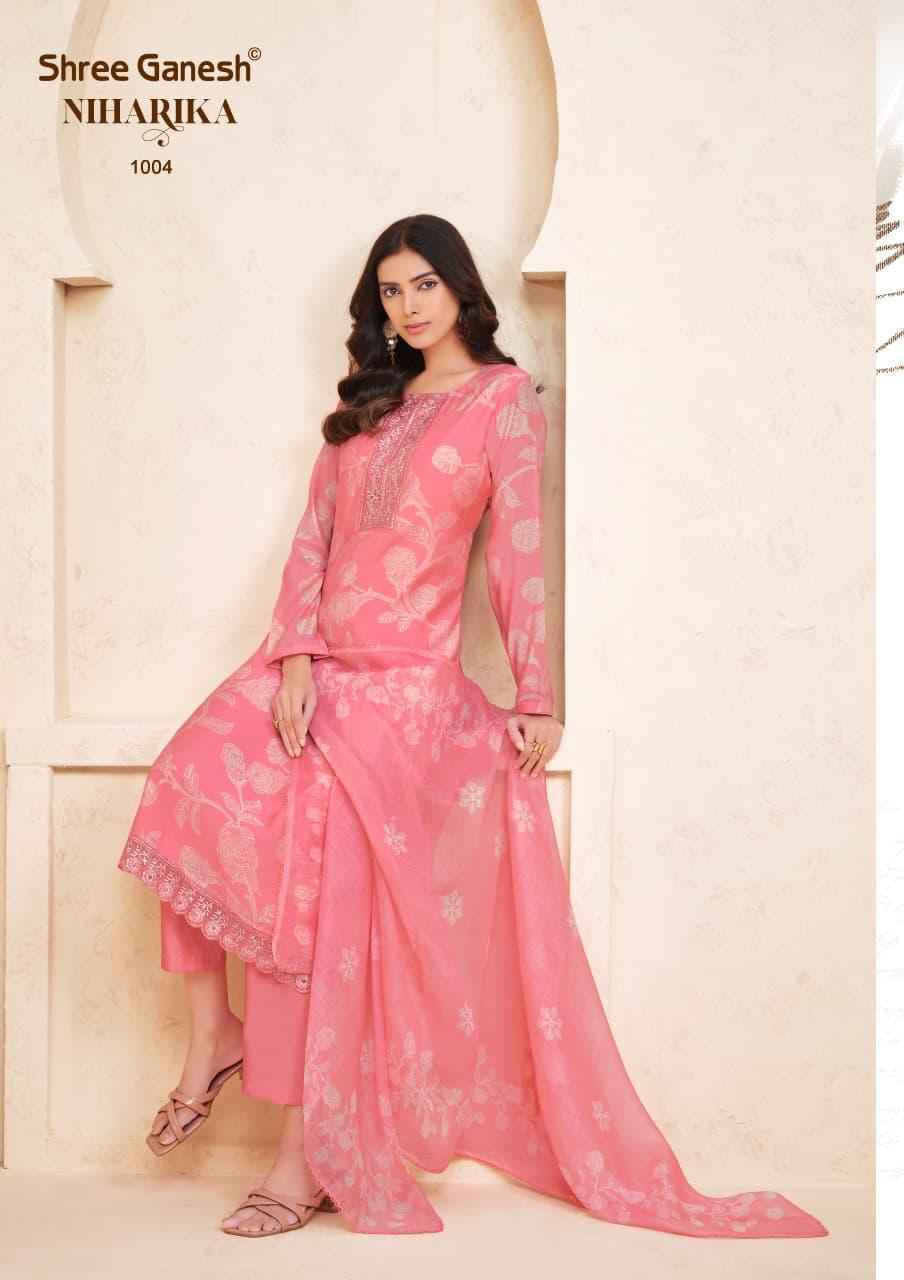 Shree Ganesh Niharika Vol 1 Readymade Mal Chanderi Dress 10 pcs catalog
