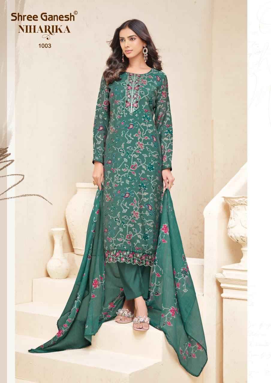 Shree Ganesh Niharika Vol 1 Readymade Mal Chanderi Dress 10 pcs catalog