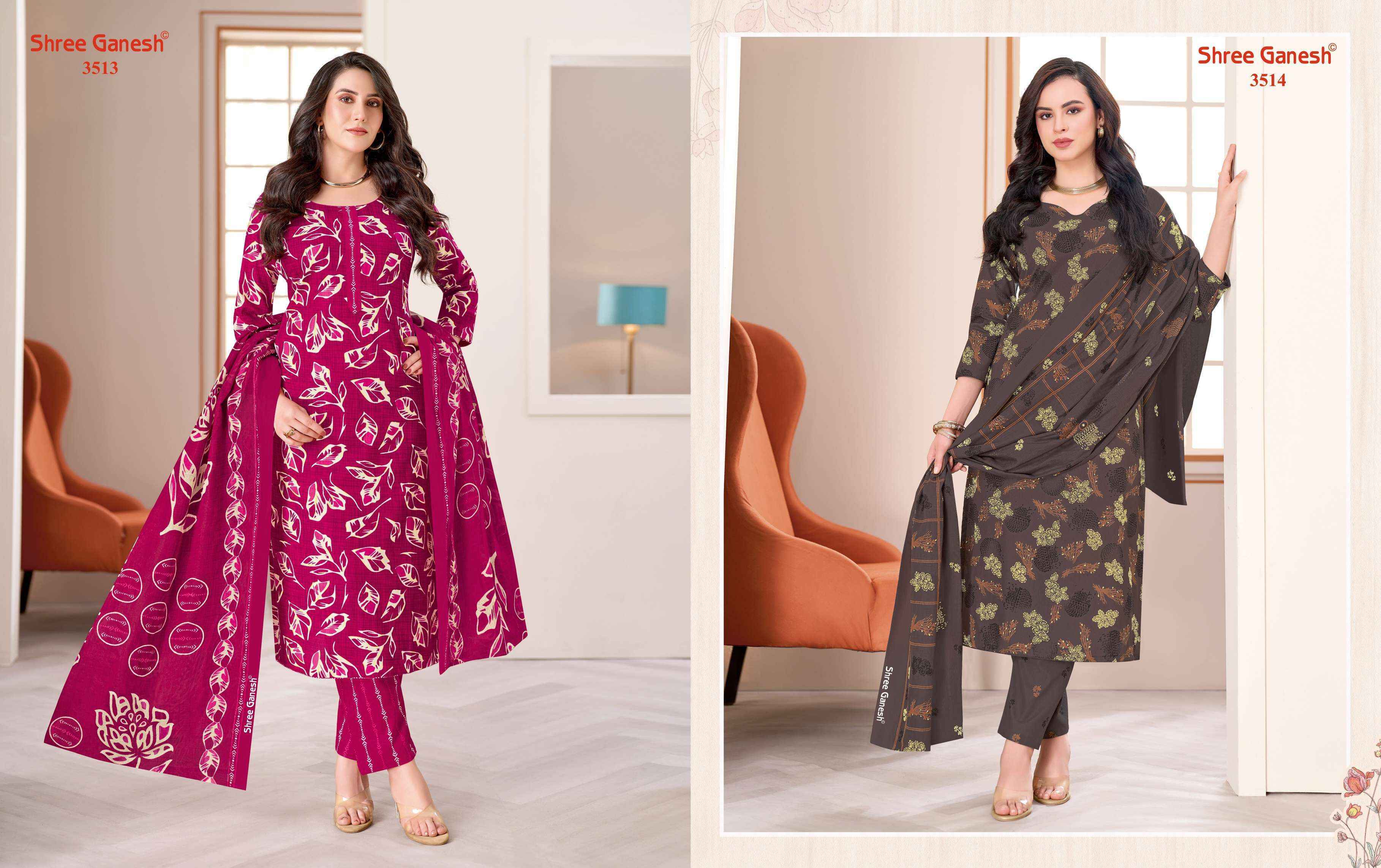 Shree Ganesh Samaiyra Vol 25 Cotton Dress Material 18 pcs catalog