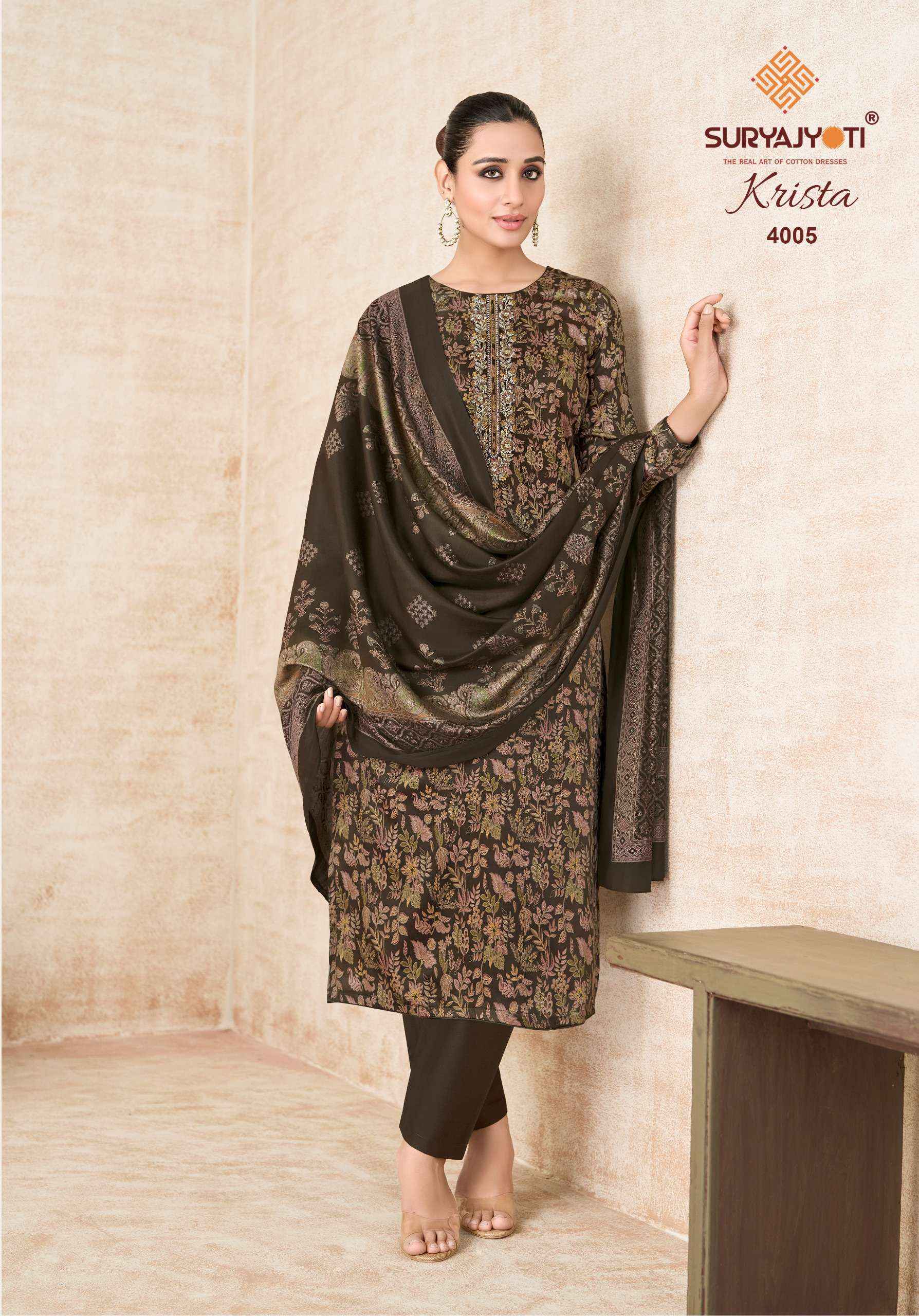 Suryajyoti Krista Vol 4 Jam Satin Dress Material 6 pcs Catalogue