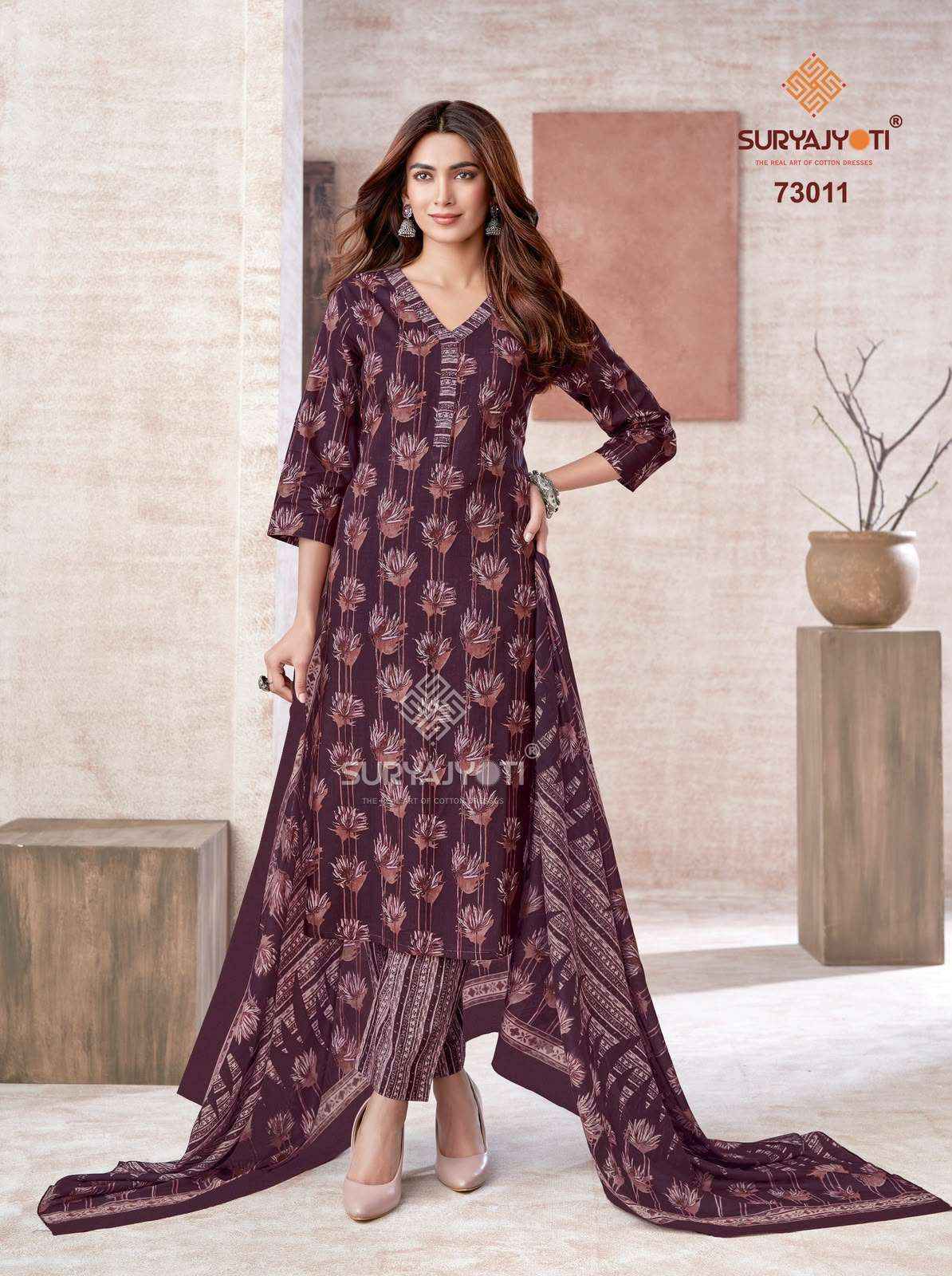 Suryajyoti Trendy Cotton Vol 73 Cotton Dress Material 20 pcs Catalogue