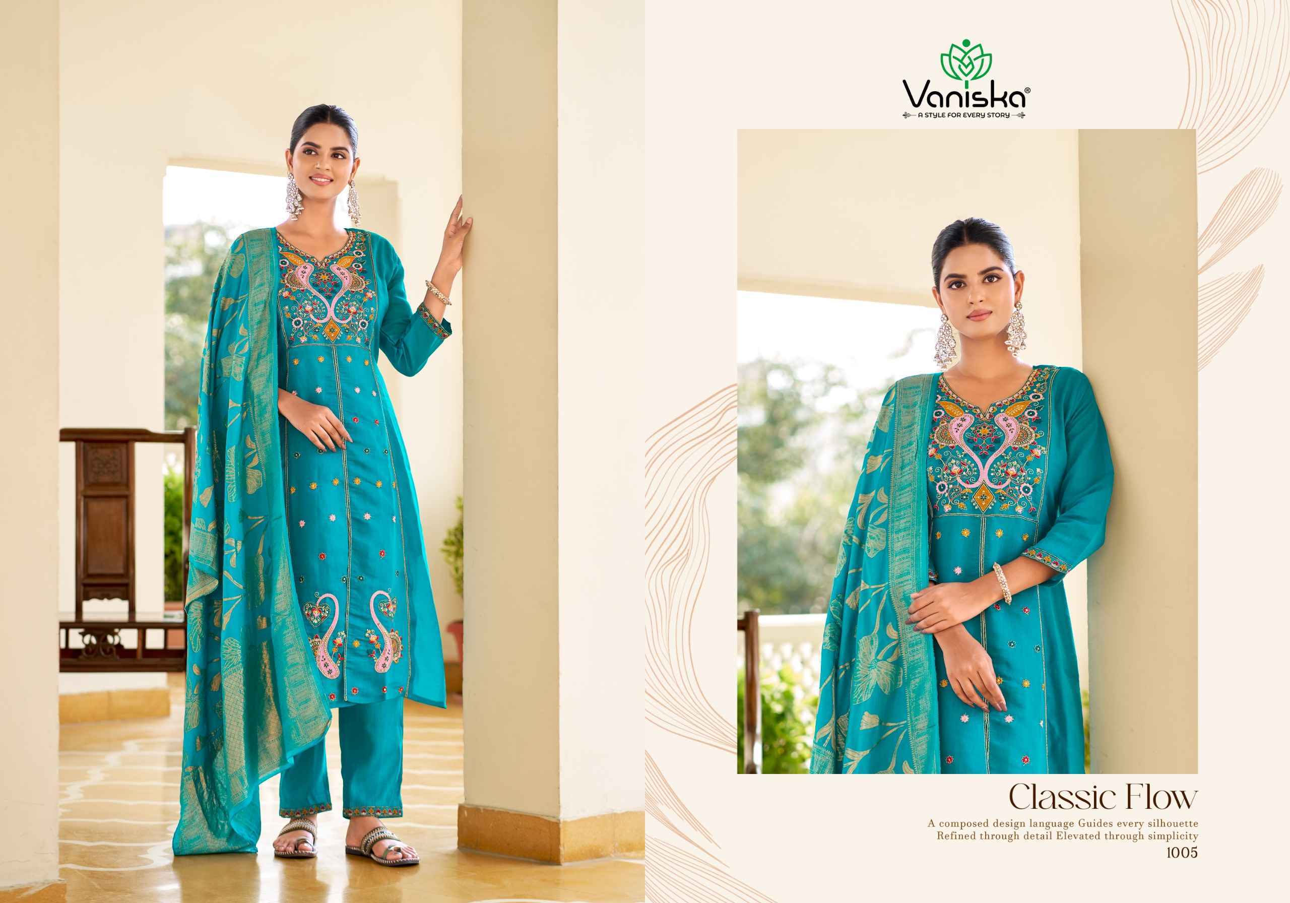 Vaniska Fashion Sayuri Vol 1 Chanderi Silk Kurti Combo 6 pcs Catalogue