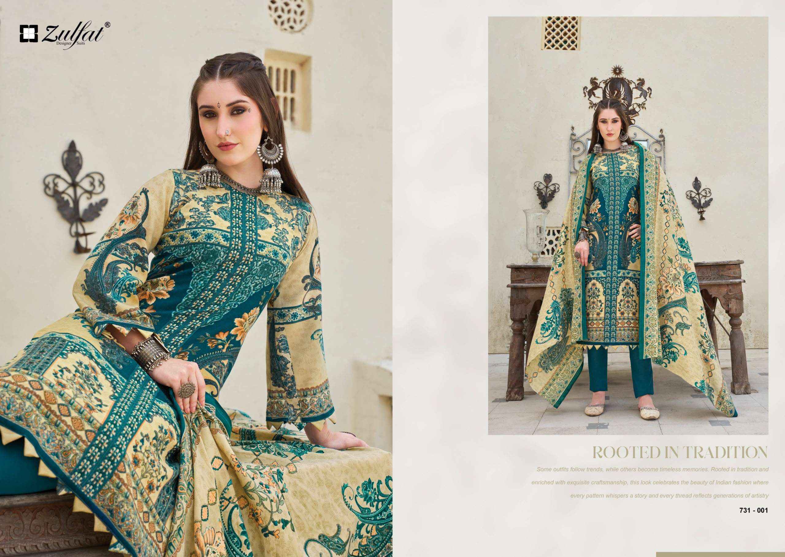 Zulfat Gulnoor Woollen Pashmina Dress Material 6 pcs Catalogue