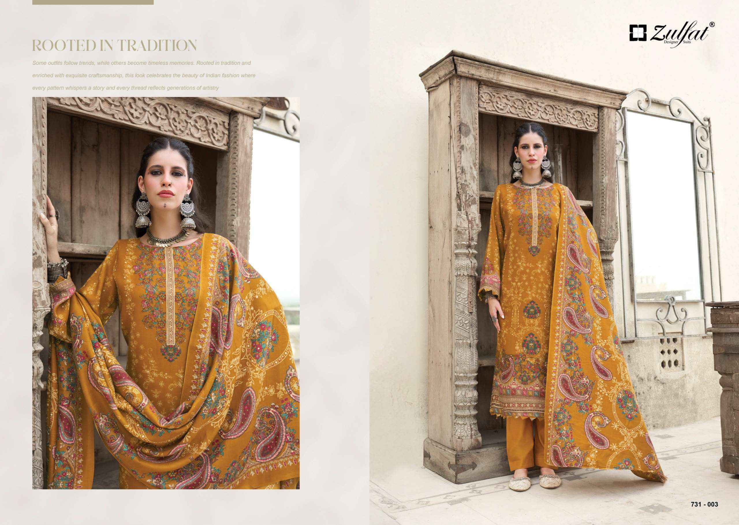 Zulfat Gulnoor Woollen Pashmina Dress Material 6 pcs Catalogue